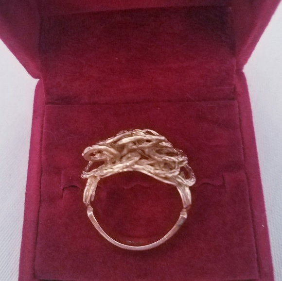 Vintage 14k Gold Cluster Ring - Picture 3 of 5